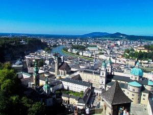 View of Salzburg from Festung Hohensalzburg (the Fortress)